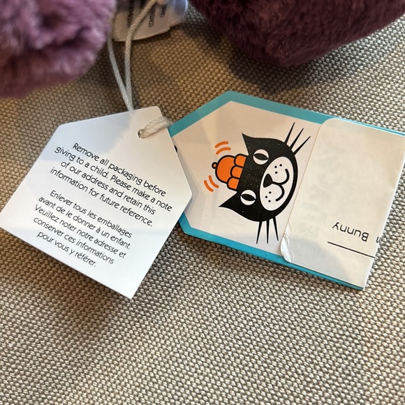 BNWT Jellycat Bashful Bunny small dark purple plum plush rabbit - Picture 5 of 5